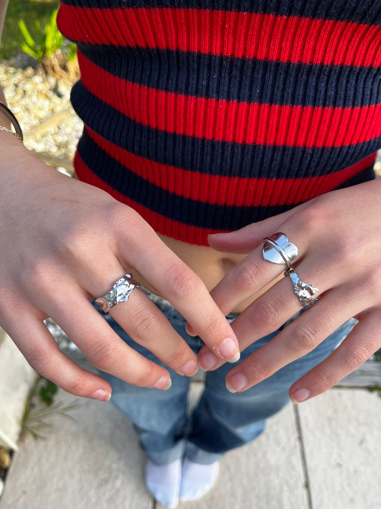 kos - bague difforme fine