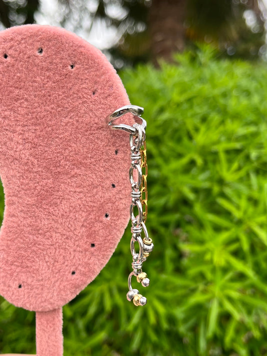 Jaipur - Ear cuff pendant bicolore