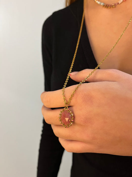 Maïa - Sautoir pierre rose