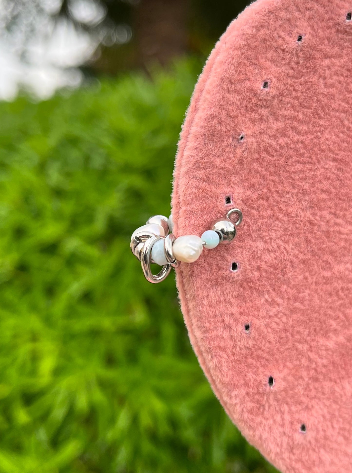 Rio - Ear cuff perlé bleu