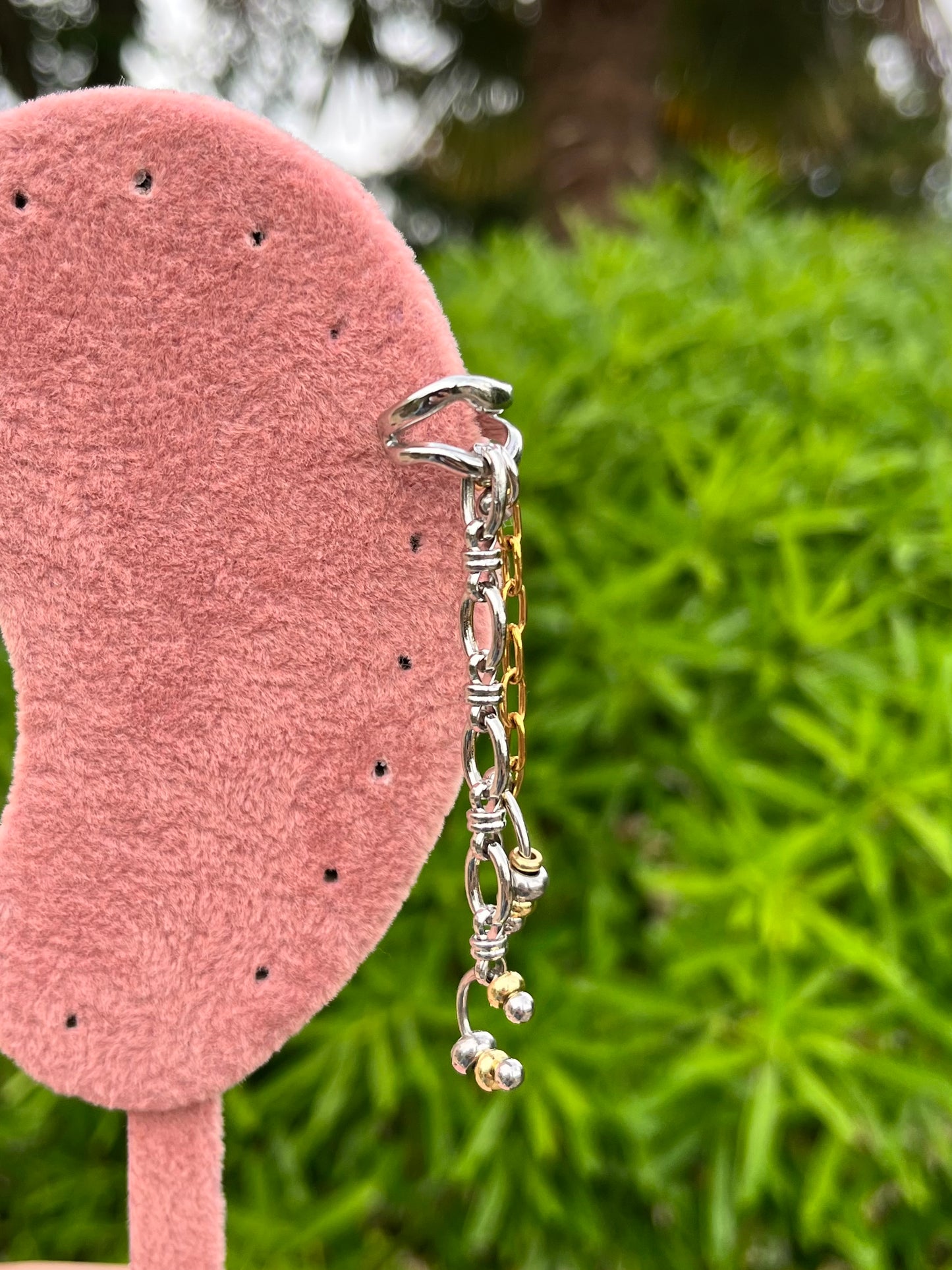 Jaipur - Ear cuff pendant bicolore