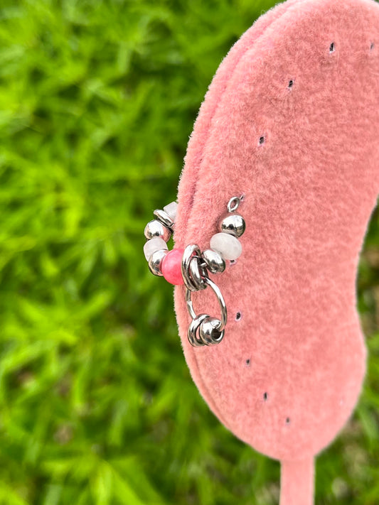 Ibiza - Ear cuff perlé rose