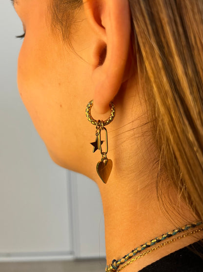 Zoé - boucles dorées dépareillées